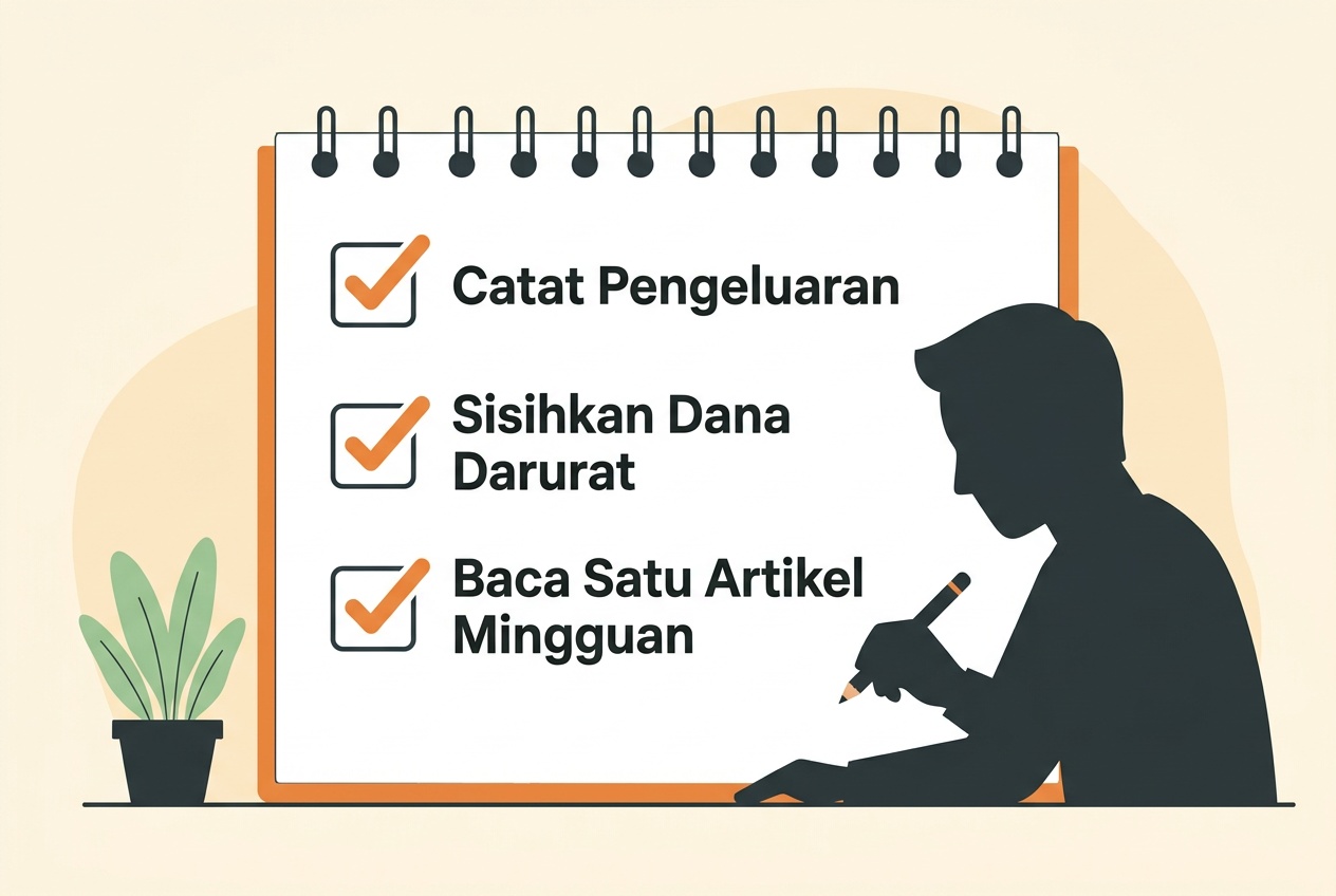 Ilustrasi langkah awal saham untuk pemula